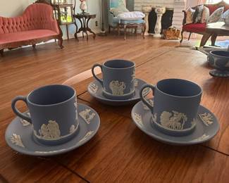 Wedgwood Jasperware Demitasse Cup and Saucer Sets