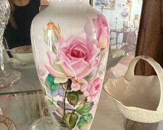 Noritake Bone China Rose Pattern Vase
