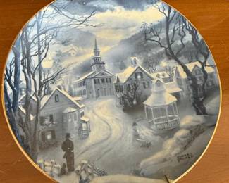 Artaffects America Blues 'Peaceful Village' Collector Plate