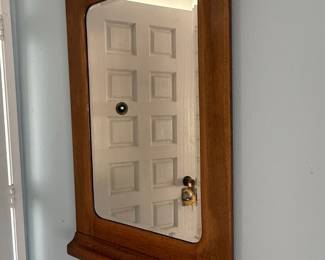 Antique Oak Medicine Cabinet Wall Mirror