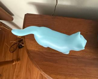 Venice Clay Blue Cat Figurine