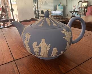 Wedgwood Jasperware Blue Teapot