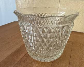 Vintage Indiana Glass Diamond Point Ice Bucket