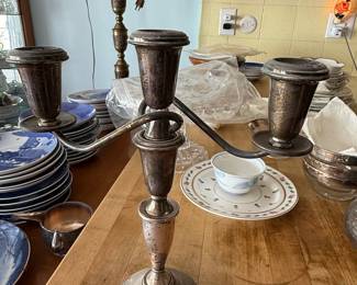 Crown Sterling Weighted Three-Light Candelabra