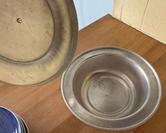 Hammered Aluminum Covered Vegetable Dish by B.W. Buenilum