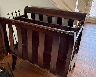 Vintage Ferguson Bros. Mfg. Co. Lyre Magazine Rack