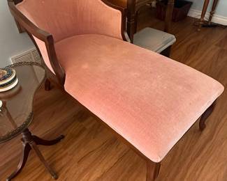 Victorian Style Carved Frame Chaise or Settee