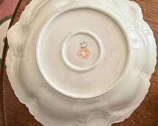 P.S. Germany Porcelain Serving Bowl with Water Lilies