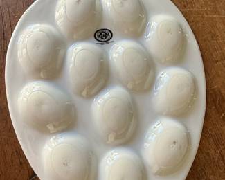 BIA Cordon Bleu White Porcelain Deviled Egg Serving Plate