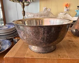 Gorham Silver-Plated Footed Punch Bowl (Model YC784)