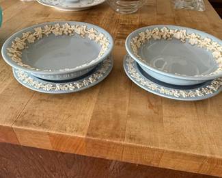Wedgwood Embossed Queen's Ware Grapevine Bowls