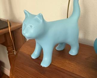 Venice Clay Blue Cat Figurine