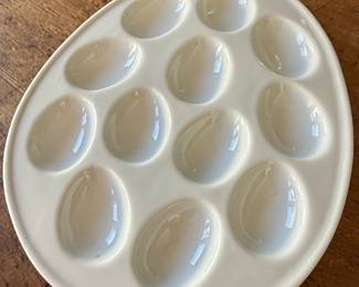 BIA Cordon Bleu White Porcelain Deviled Egg Serving Plate