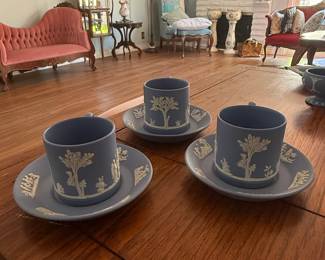 Wedgwood Jasperware Demitasse Cup and Saucer Sets