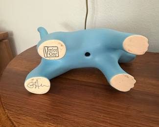 Venice Clay Blue Cat Figurine