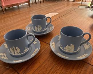 Wedgwood Jasperware Demitasse Cup and Saucer Sets