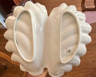 R.C. Bavaria Porcelain Divided Dish with Pink Roses