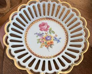 PM Porcelain Pierced Floral Bowl
