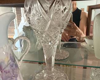 Imperial Glass EAPG Thunderbolt Chalice Vase