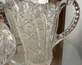 Imperial Glass Daisy and Button Water Pitcher