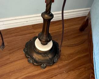 Tiffany Style Floral Leaded Glass Floor Lamp