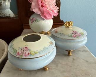 Vintage MZ Austria Porcelain Vanity Set
