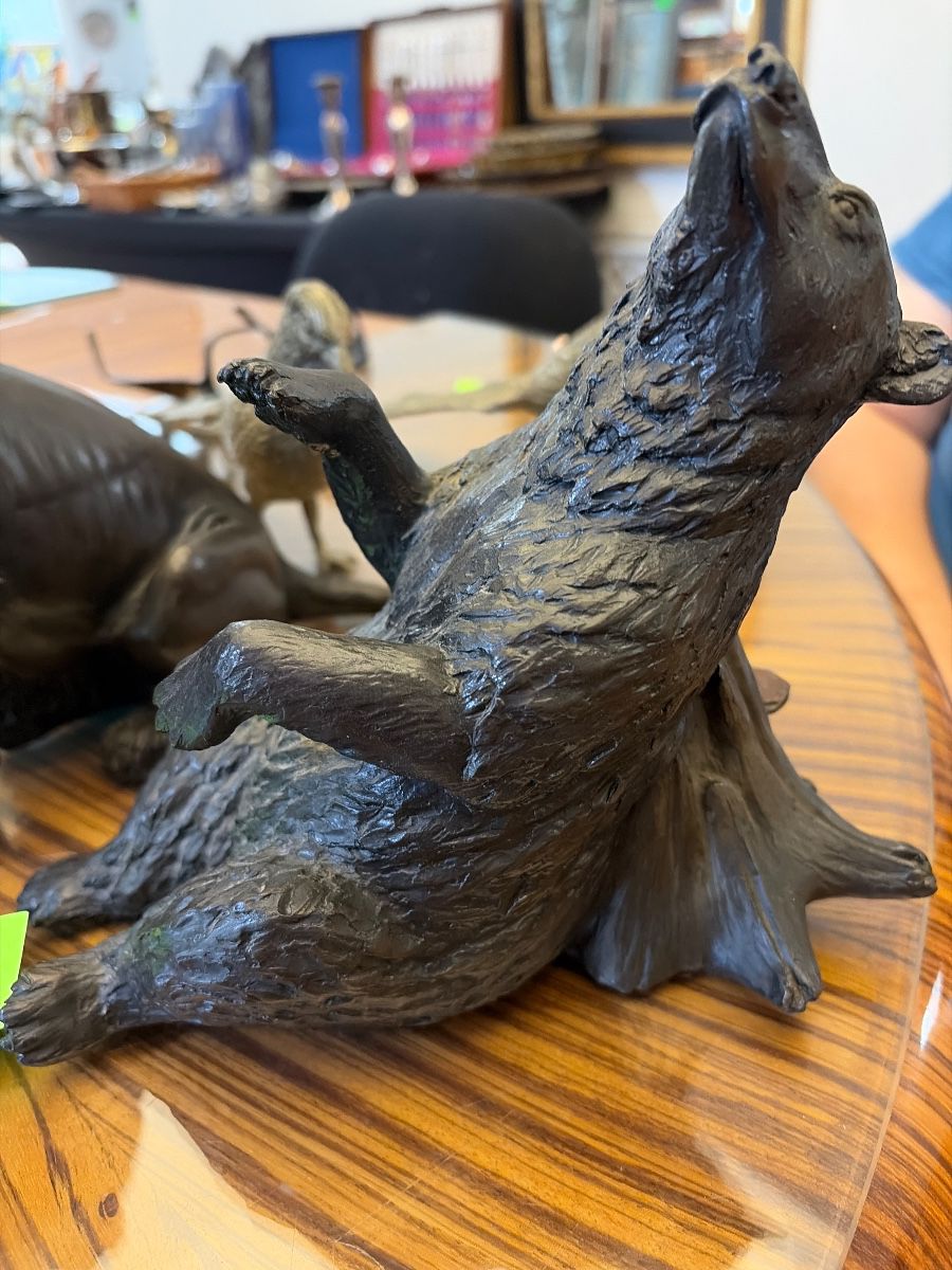 David H Turner rare 8/100 bronze wildlife sculpture 