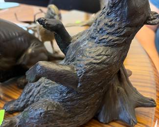 David H Turner rare 8/100 bronze wildlife sculpture 