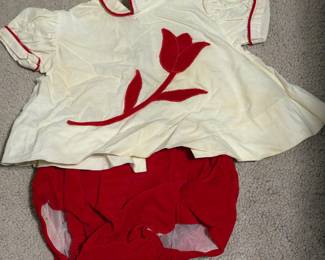 Vintage newborn girl's outfit