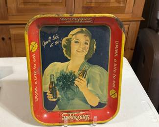 vintage Dr Pepper tray