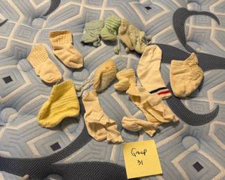 Vintage baby boy's socks and booties
