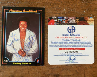 Lot 144: Chubby Checker Autographed Trading Card with COA