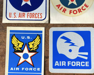 Lot 89: Vintage US Air Force Water Transfers and Reflective Decal Lot of 4