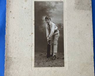 Lot 131: A Young Cricket Player Portrait Summerhill Studios, Chislehurst