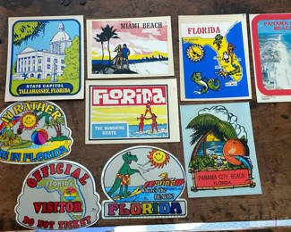 Lot 86: Vintage Florida Water Transfers And Adhesive backed Decals