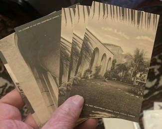 Lot 8: 5 Artvue Postcards First Presbyterian Chruch Coral Cable