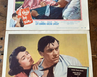 Lot 105: Lobby Cards - Myrna Loy If this be Sin and All the King's Men
