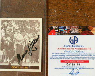 Lot 141: Gene Littler Autographed Trading Card with COA