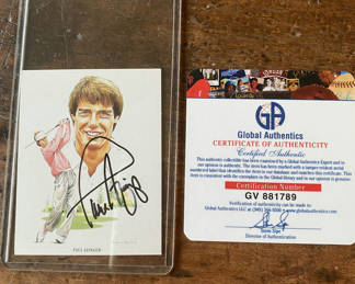 Lot 139: Paul Azinger Autographed Trading Card with COA