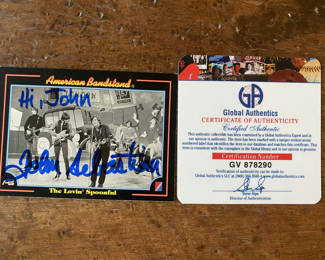 Lot 145: John Sebastian Autographed Lovin' Spoonful Trading Card with COA