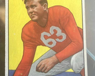 Lot 22: William Blackburn 1950 Bowman Football #56 Card Chicago Cardinals