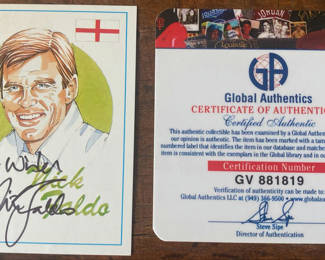 Lot 159: Nick Faldo Autographed Trading Card with COA