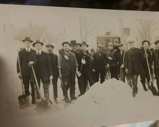 Lot 7: 1911 Harmony ME RPPC Men Shoveling Snow Comical