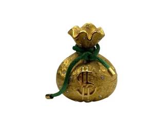 Bob Mackie 30 Years of Fashion Jeweled Money Bag Trinket Box