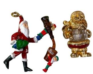 Swarovski Crystal Santa Pendant & Coca-Cola Articulated Santa Pendant Collection