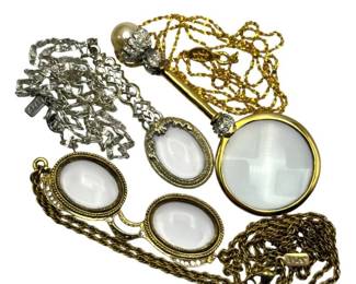 Vintage Magnifying Glass Pendant Necklace Collection