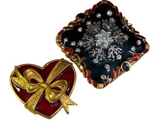 Bob Mackie Jeweled Trinket Box Collection – Heart & Snowflake Gift Boxes