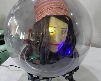 2 working Halloween life size talking spirit balls in this auction Witch & Gypsy