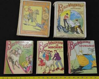 Collection of antique children's books Billy Whiskers dating to early 1900s including first edition