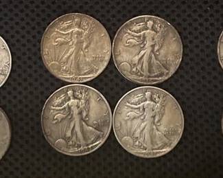Silver coins, a lot of silver in this auction and a little bit of gold